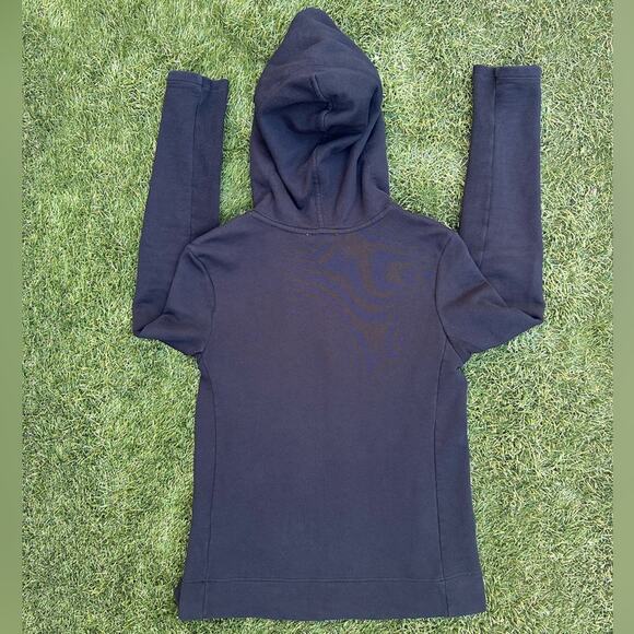 Standard James Perse Estilo Moto Zip Oversized Hood Sweatshirt Jacket blk Size 2 - Picture 10 of 12